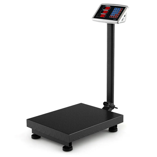 Digital Platform Scale with Price Calculator on black diamond-plate platform on Tampa Home & Garden Store