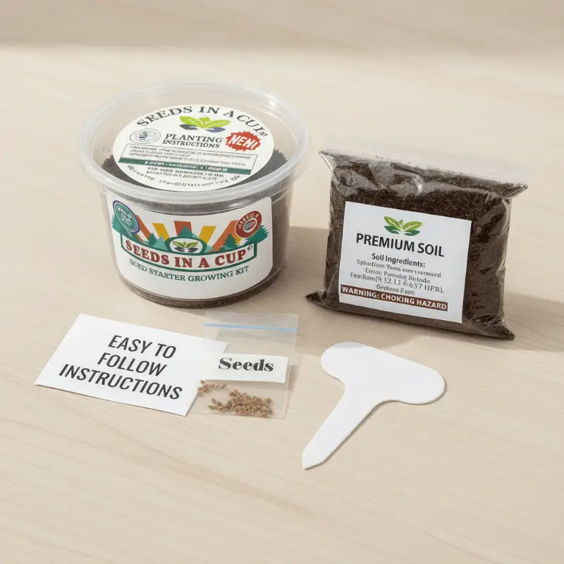 Tomato Growing Kit for Home Gardens by Seeds In A Cup with premium soil and seed packets on Tampa Home & Garden Store