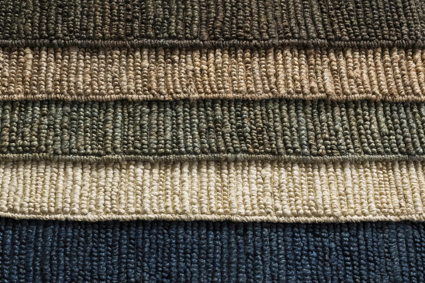 Glover Natural Braided Jute Carpet Clearance Rug by Boutique Rugs, earthy neutral stripes on Tampa Home & Garden Store