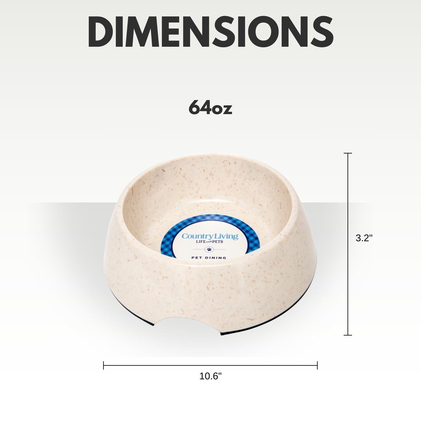 Country Living bamboo dog bowls set of 2 natural fiber with blue label on Tampa Home & Garden Store