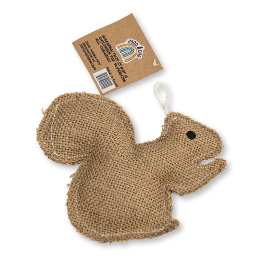 Rustic Jute Squirrel Dog Chew Toy – Non-Toxic & Safe, Soft & Gentle - Tampa Home & Garden Store