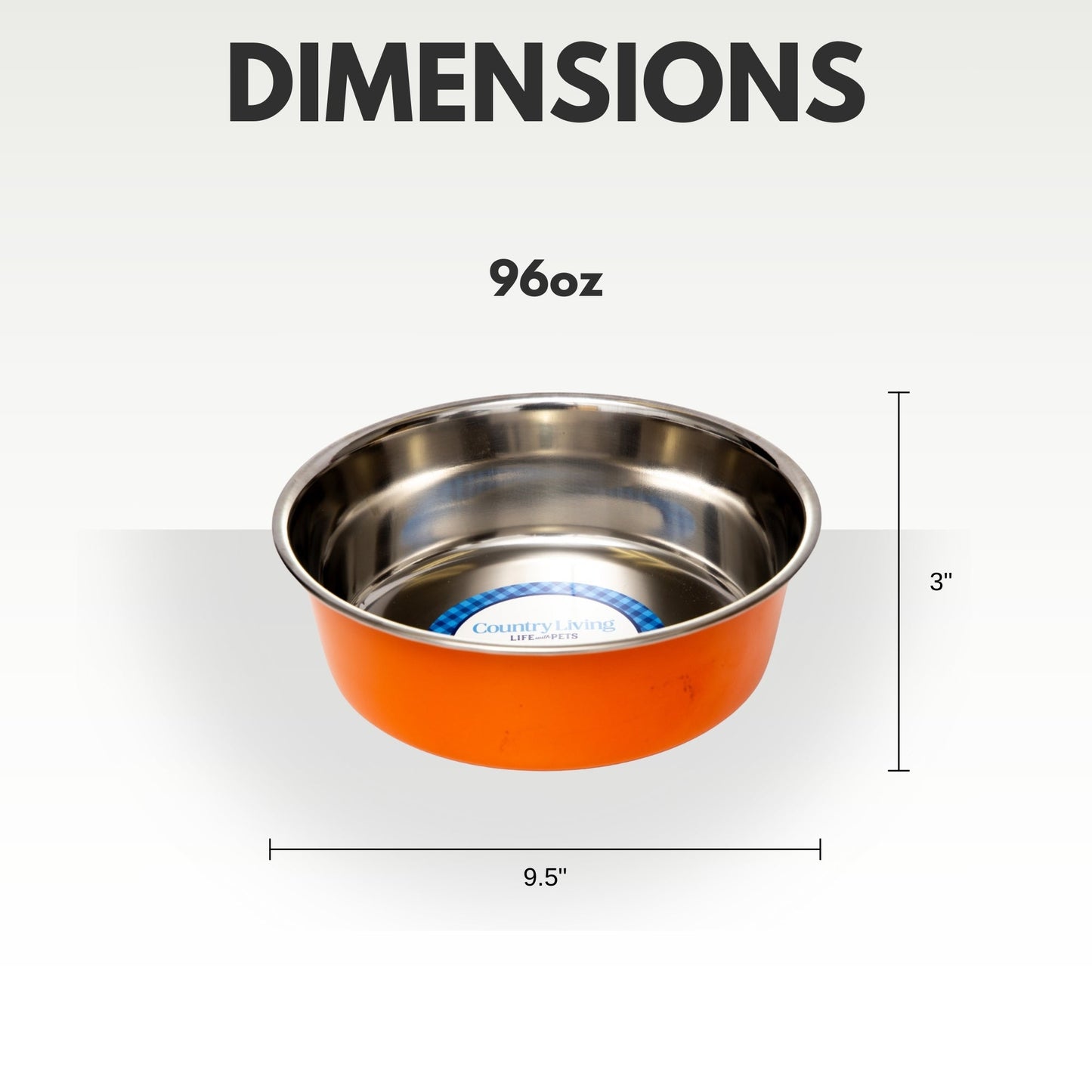 Juego de 2 cuencos para perros de acero inoxidable de gran calibre de Country Living: perfectos para comida y agua.