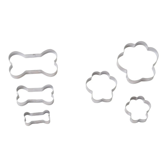 Country Living 6-Piece Paw and Bone Cookie Cutter Set, stainless steel, paw and bone shapes, 6 pieces on Tampa Home & Garden Store
