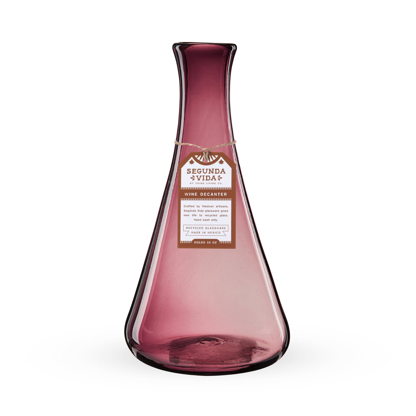 Recycled Glass Rosado Wine Decanter For Tables