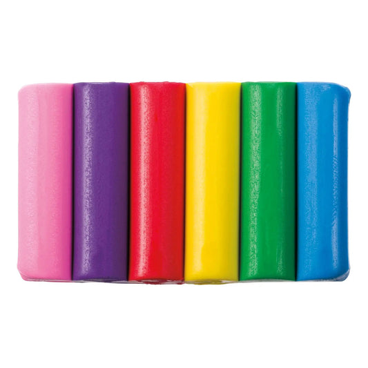Mini clay set with 6 vibrant colors in pink, purple, red, yellow, green and blue on Tampa Home & Garden Store
