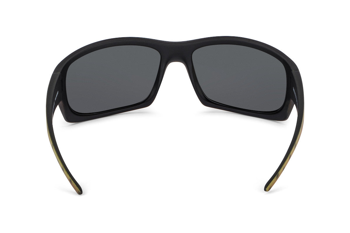Outlaw Cutthroat Trout sunglasses by Skeleton Optics, black frame with dark lenses on Tampa Home & Garden Store