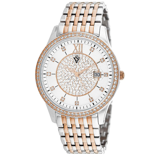 Christian Van Sant Carla two-tone stainless steel watch with diamond bezel on Tampa Home & Garden Store