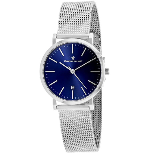 Christian Van Sant Paradigm watch for women with blue dial and silver mesh band on Tampa Home & Garden Store