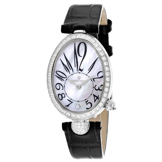 Christian Van Sant Florentine Womens Watch with oval mother-of-pearl dial and diamond bezel on Tampa Home & Garden Store
