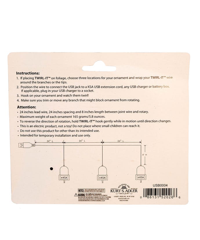 Tourbillon triple USB avec moteurs CC
