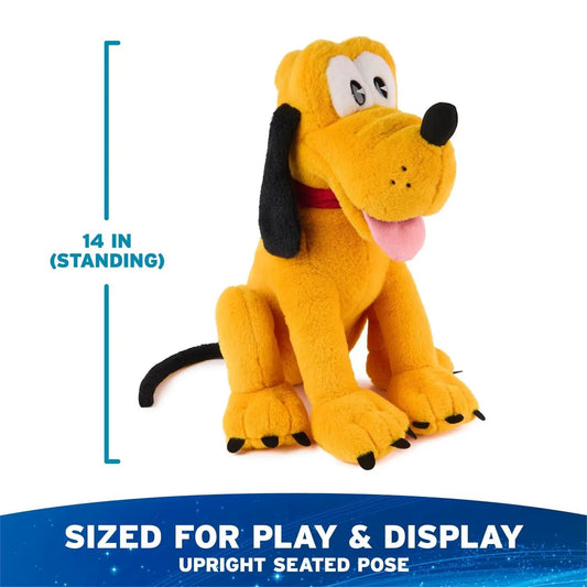 Pluto Gund plush dog, 14-inch upright yellow stuffed toy with black ears and pink tongue on Tampa Home & Garden Store