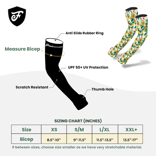 Garden Flower Protection Sleeves sunflower print arm sleeves for gardening on Tampa Home & Garden Store