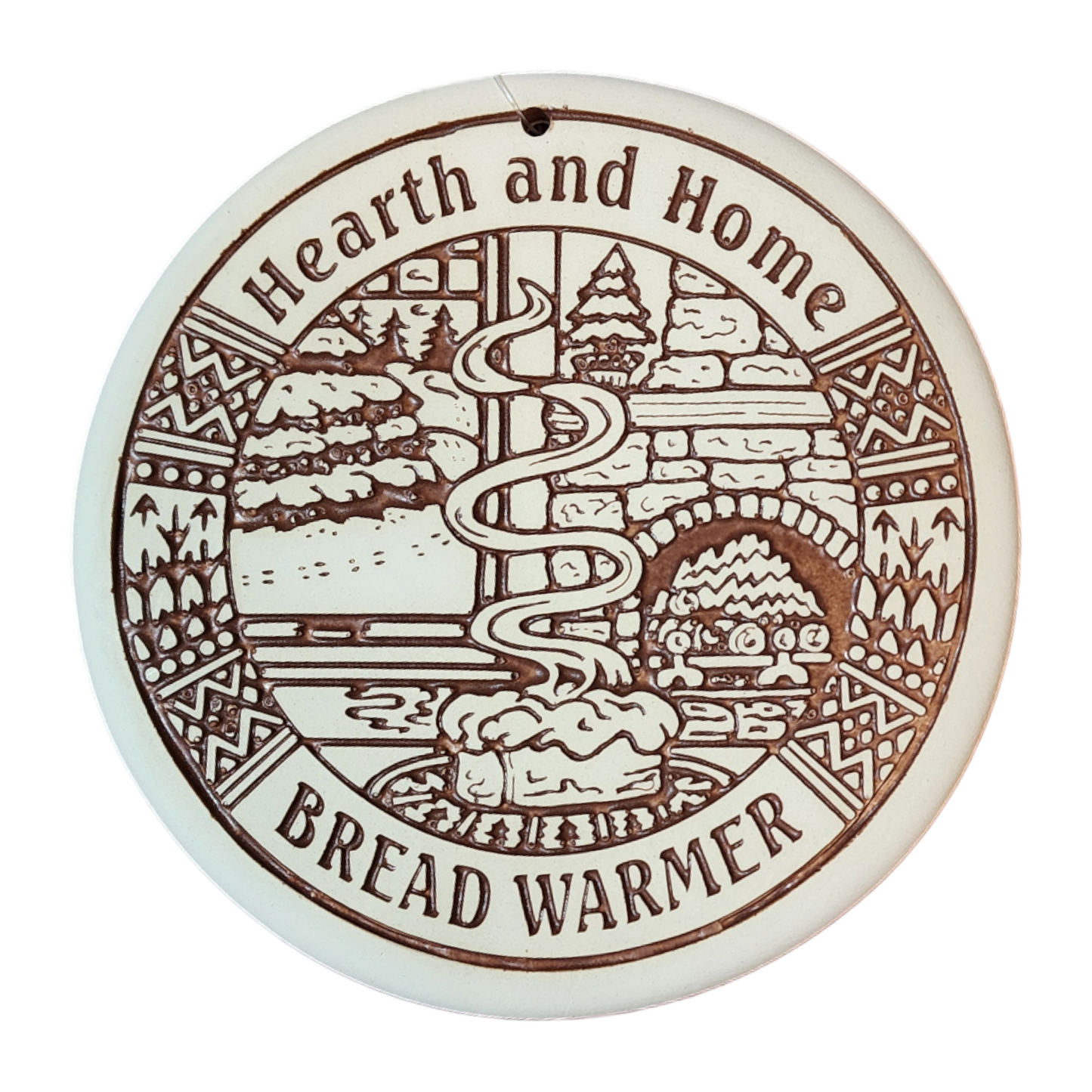 Calentador de pan de cerámica - Winter Hearth Brown