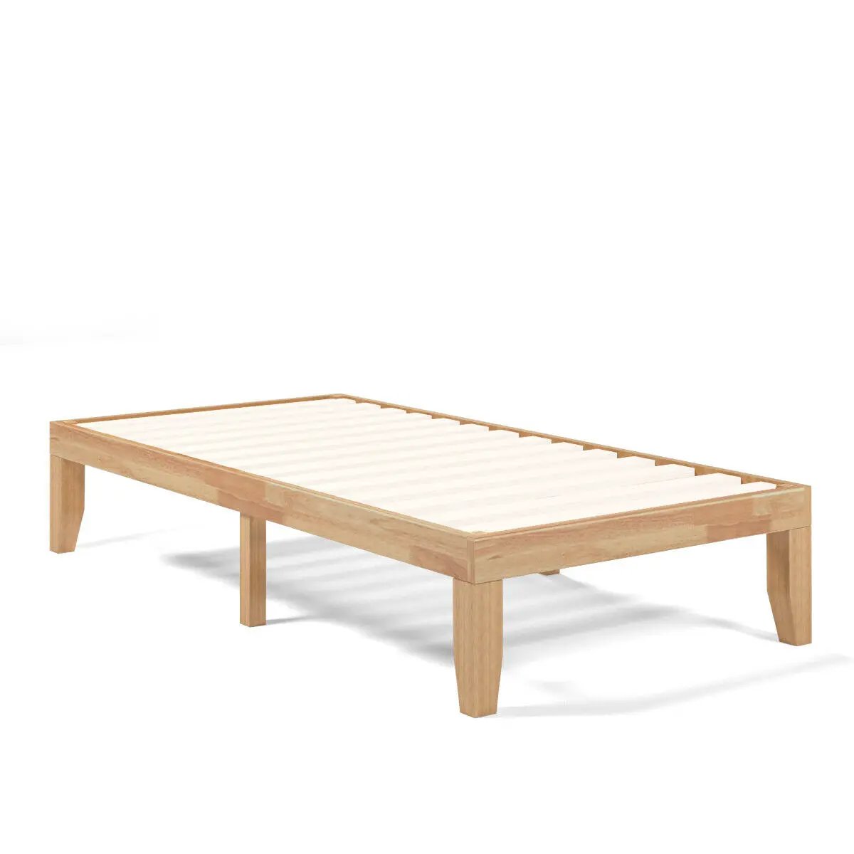 Twin size wooden slat bed frame in natural finish by DirectDeals on Tampa Home & Garden Store