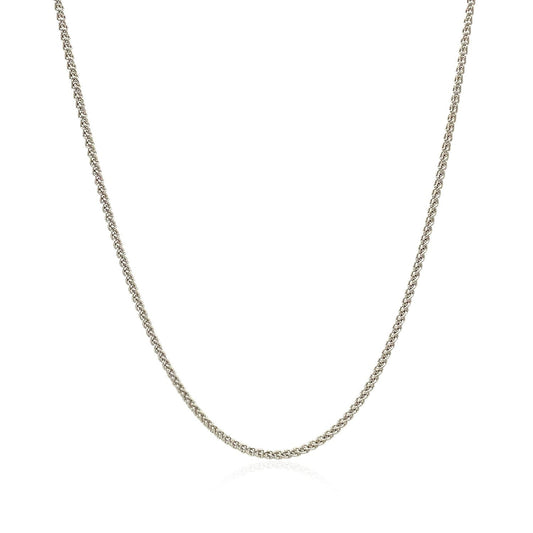 18k white gold round wheat chain necklace 1.4mm by Bids.com on Tampa Home & Garden Store