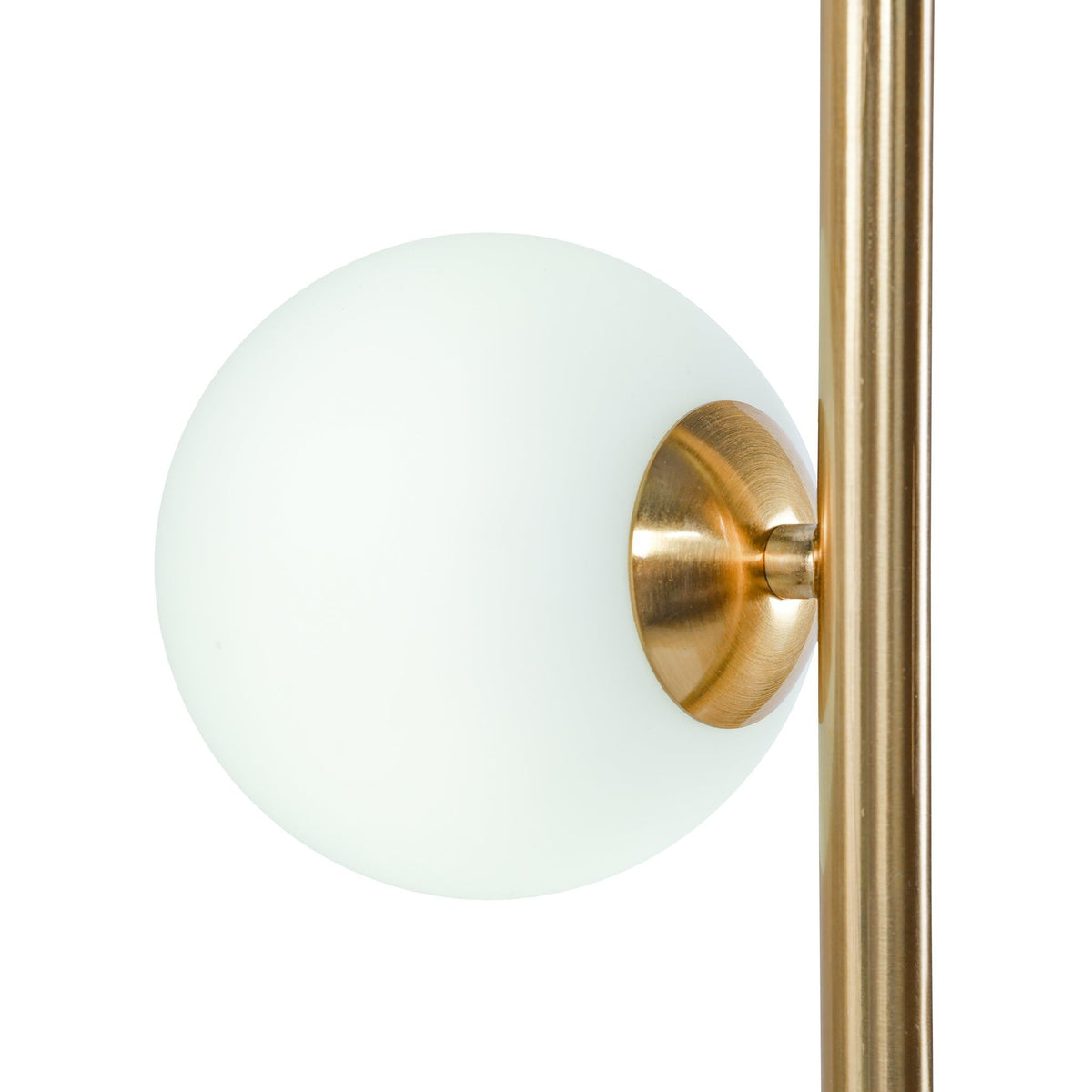Artema Floor Lamp gold with frosted glass globe and brass hardware on Tampa Home & Garden Store