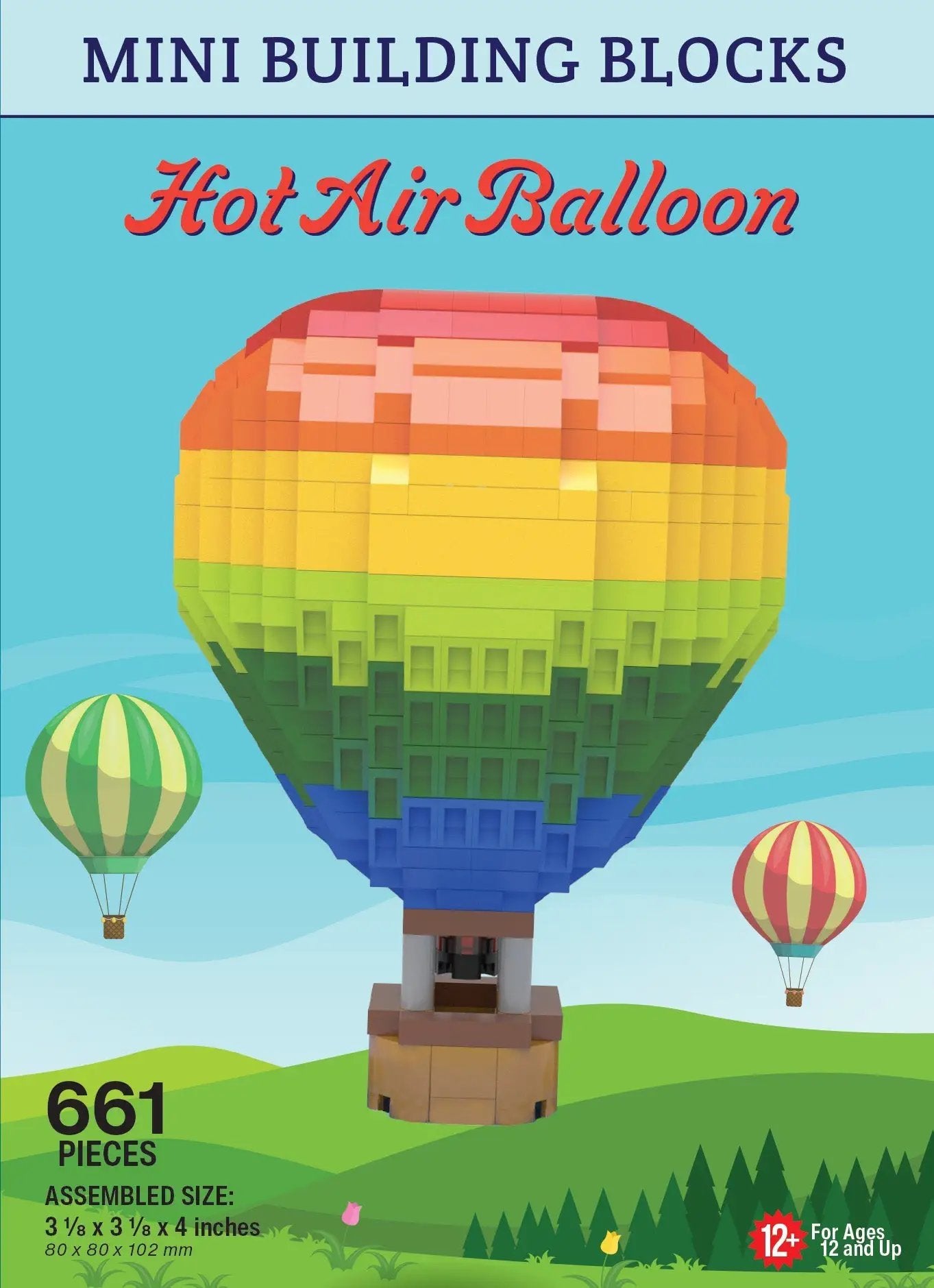 Mini Building Blocks Hot Air Balloon rainbow bricks, 661 pieces by The Country Christmas Loft on Tampa Home & Garden Store