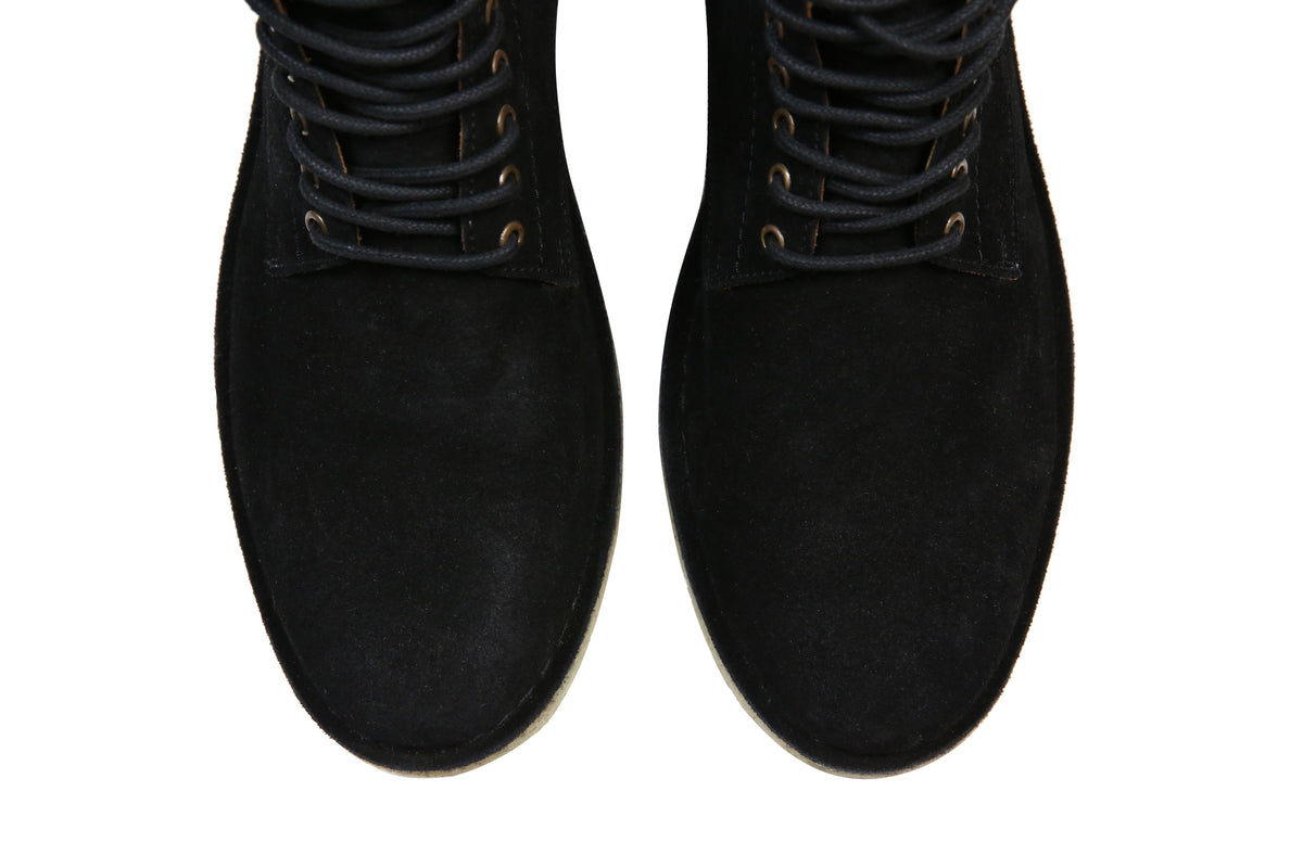 Hound & Hammer The Hunter black suede lace-up men's boots pair on Tampa Home & Garden Store