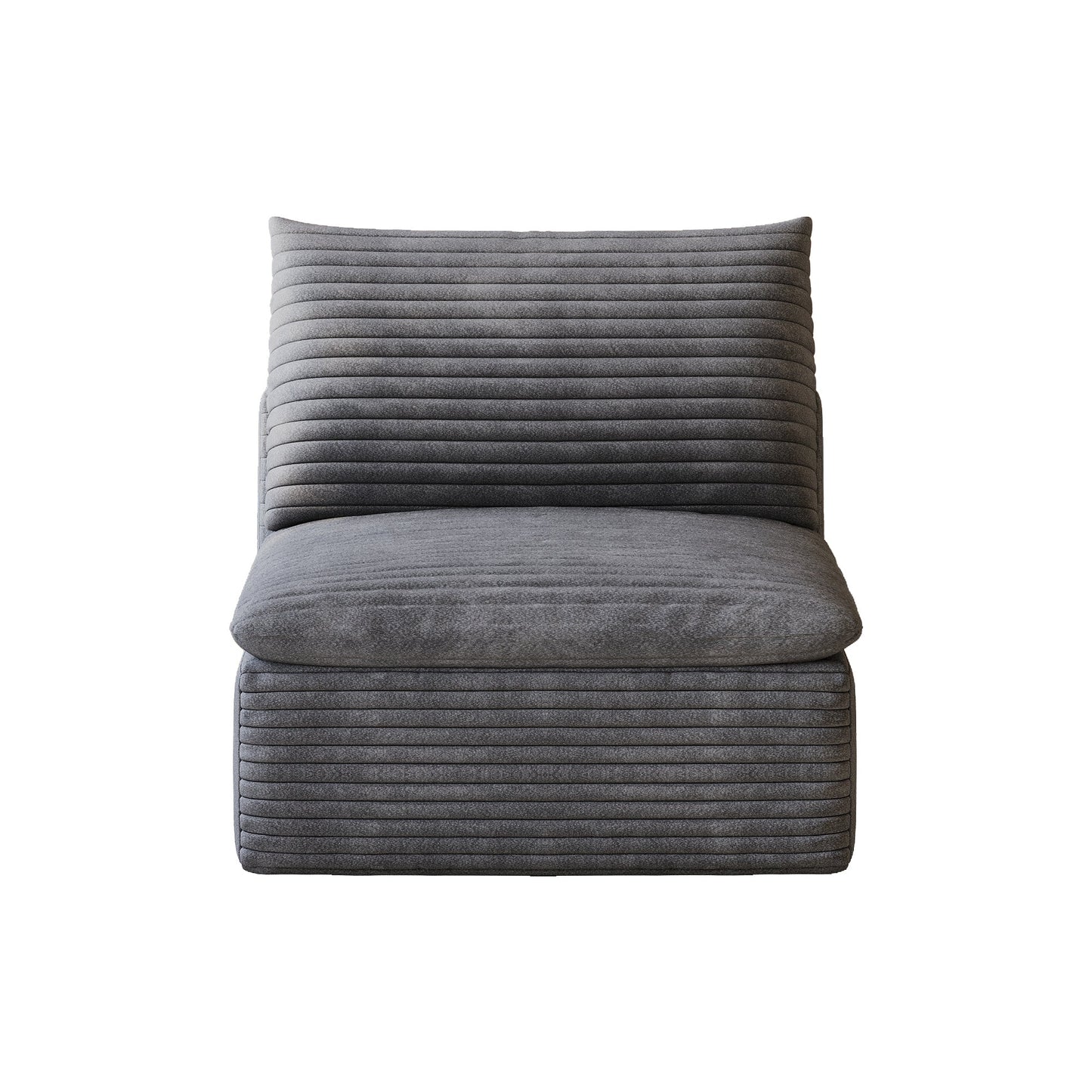 Modern And Modular Dark Fabric Middle Seat Sofa