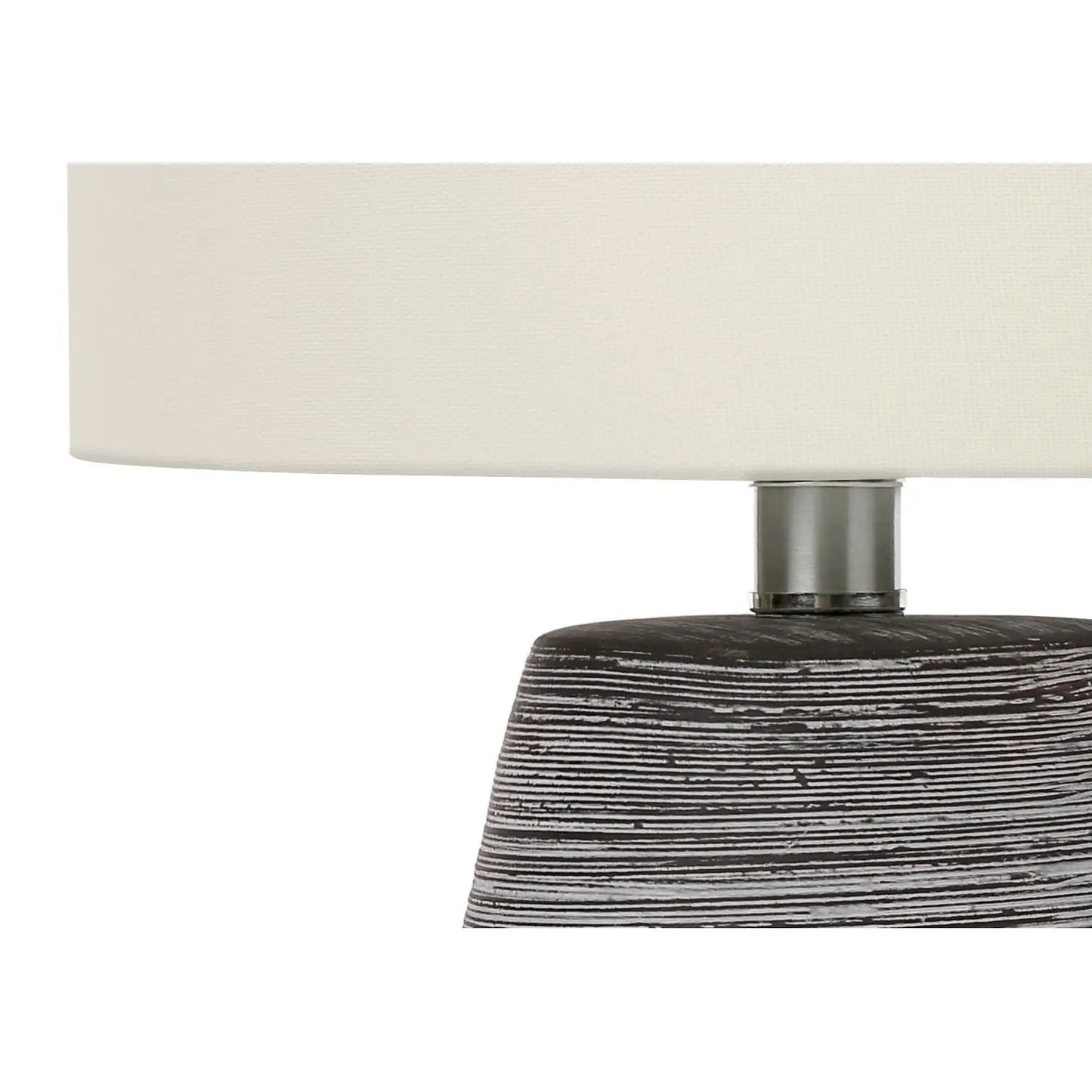Table lamp ceramic base with dark textured finish and cream shade by Unique Piece Furniture on Tampa Home & Garden Store