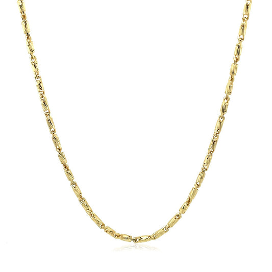 Diamond-cut fancy link necklace 14k yellow gold 1.5mm by Bids.com on Tampa Home & Garden Store