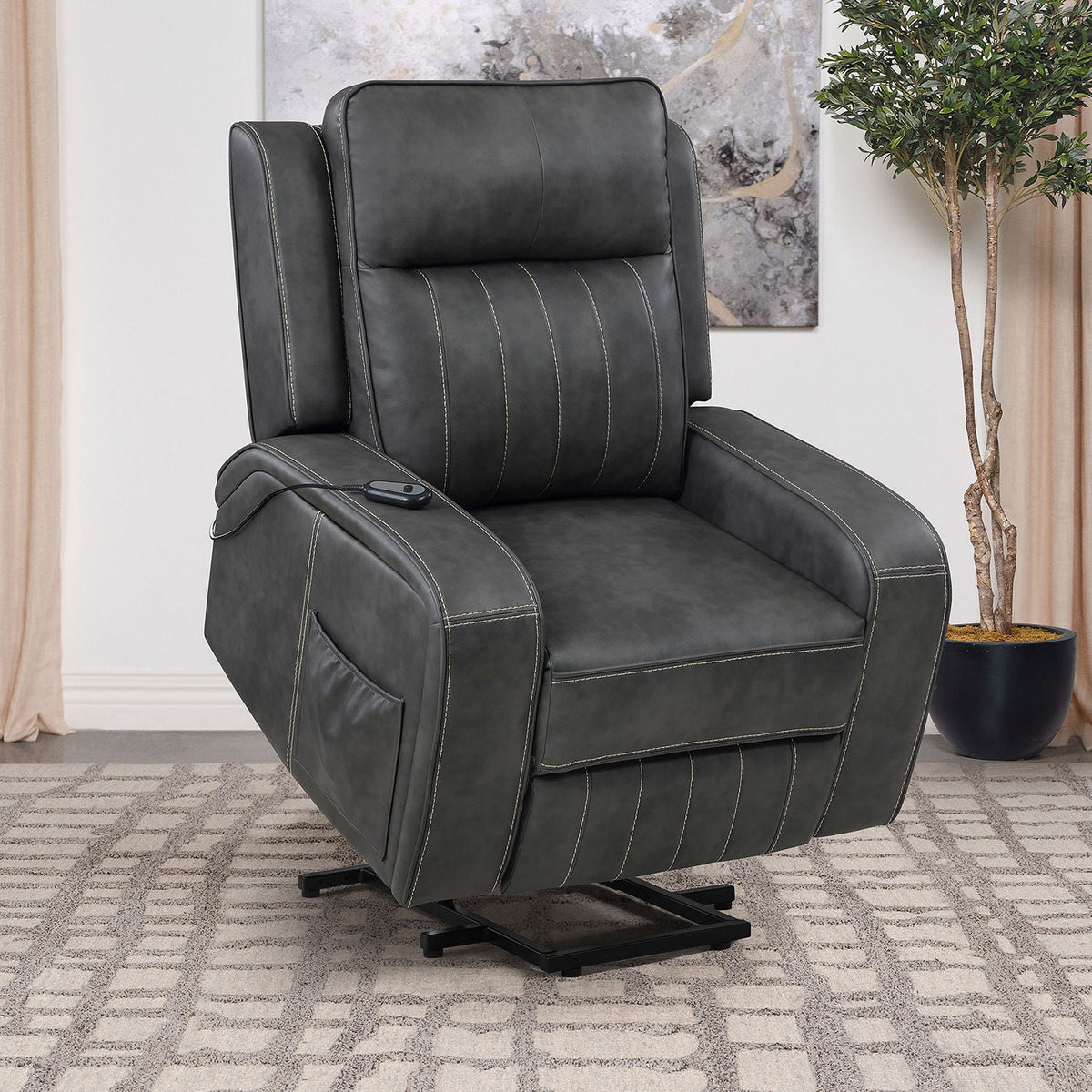 McKinley Gray Power Lift and Recliner Chair