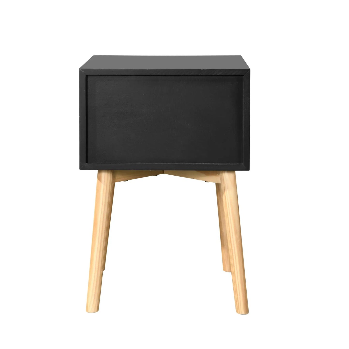 Side Table With Two Drawers Mid Century Modern