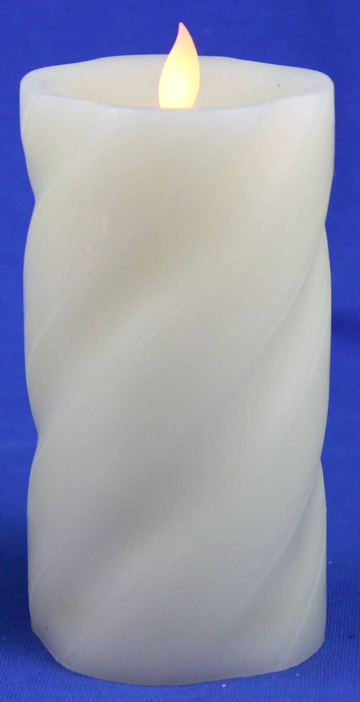 Led Soreal Twisted Candle Bisque, flameless battery-operated candle with timer, bisque color on Tampa Home & Garden Store