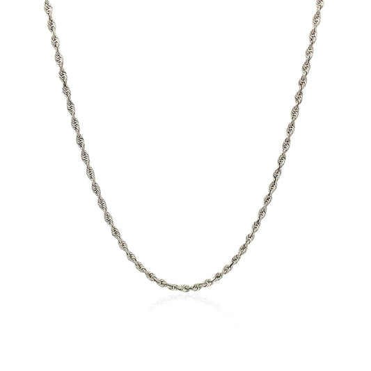 10k white gold solid diamond-cut rope chain necklace 1.5mm by Bids.com on Tampa Home & Garden Store
