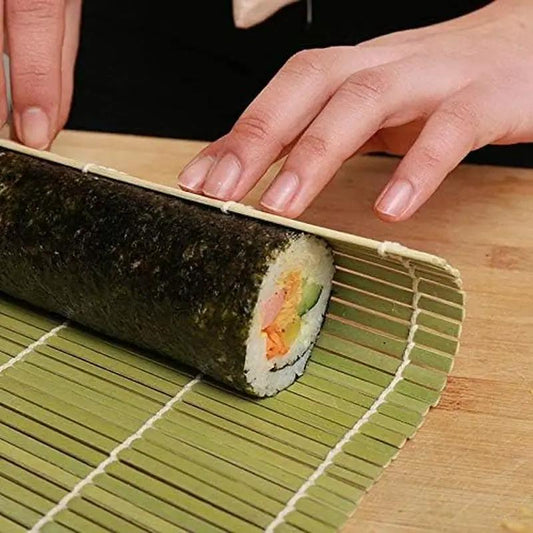 Bamboo Sushi Rolling Mat and Rice Paddle Set, 3-piece for home sushi making on Tampa Home & Garden Store