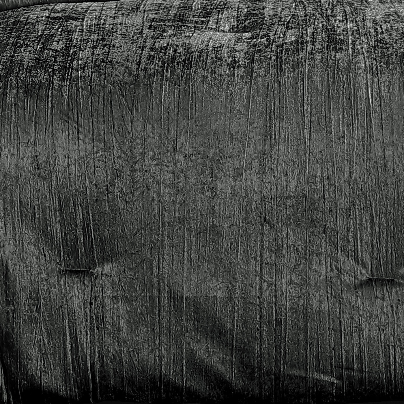Turin and Charcoal Crinkle Velvet Seven Piece Set