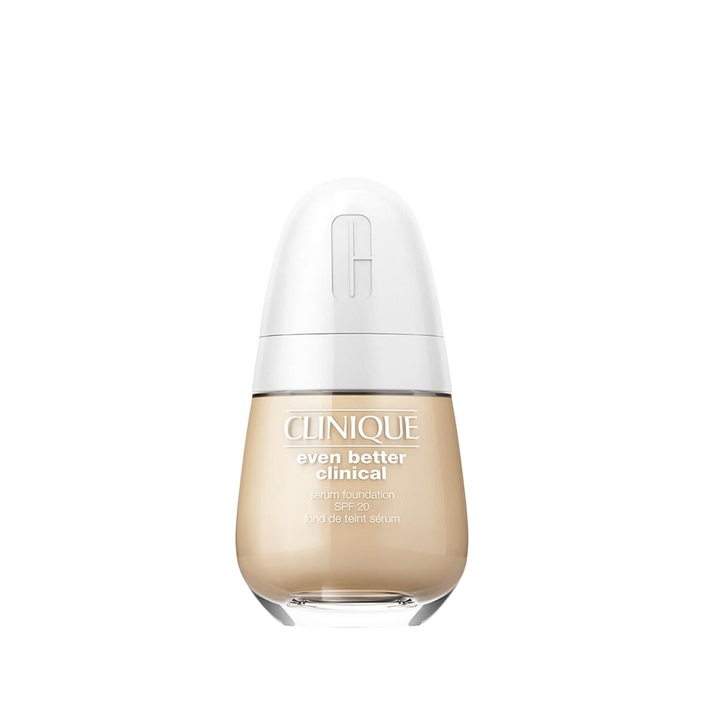 Clinique Even Better Clinical Serum Foundation SPF20 Ivory CN28 bottle with white cap on Tampa Home & Garden Store