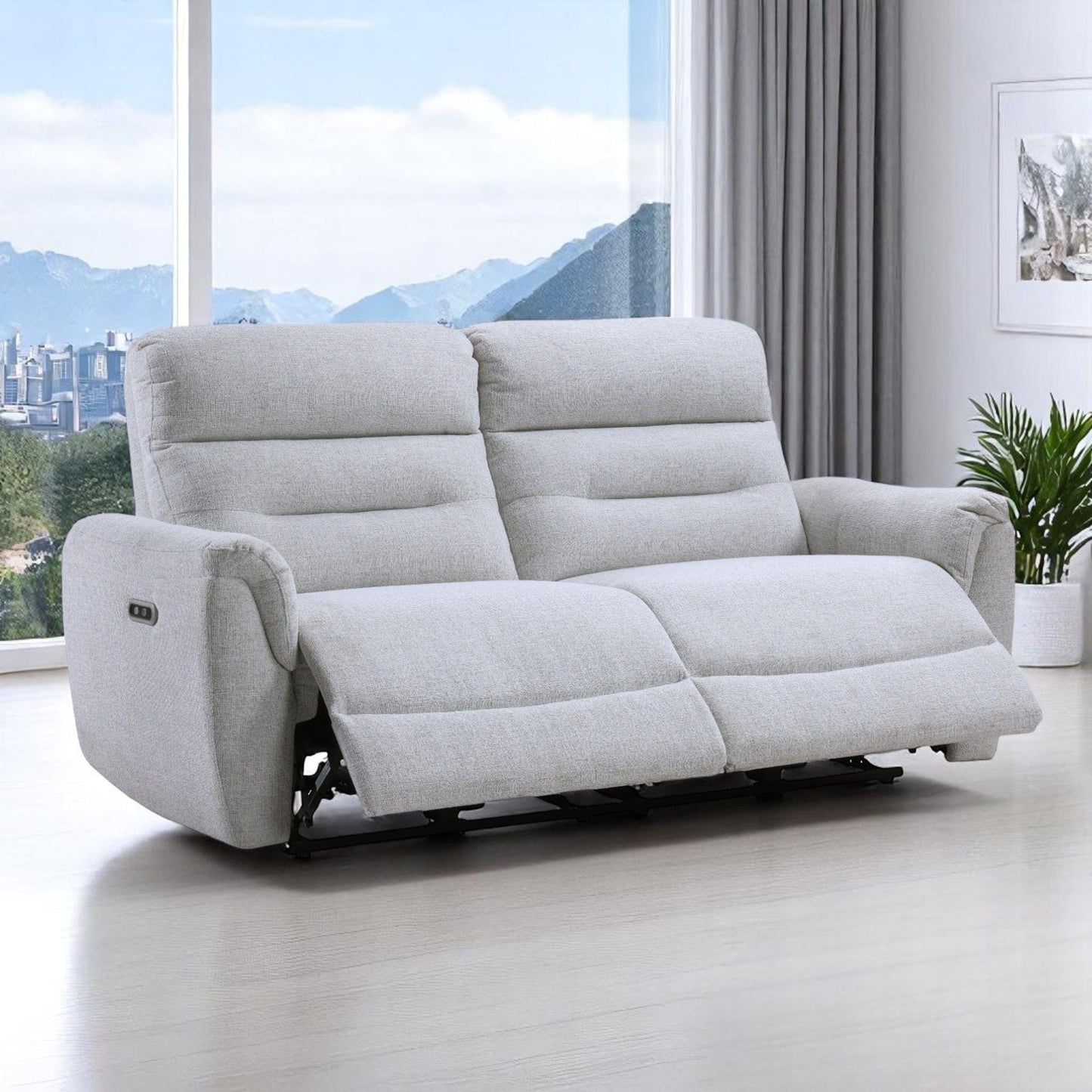 Eastre Power Motion Sofa with USB Port Gray