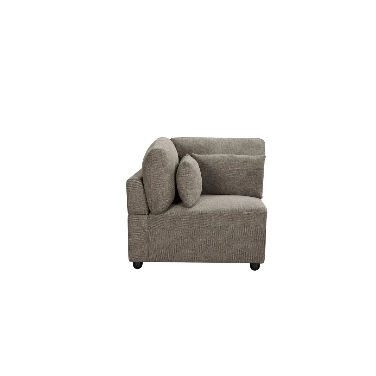 Rylie modular sectional sofa with toss pillows, grey fabric, Unique Piece Furniture on Tampa Home & Garden Store