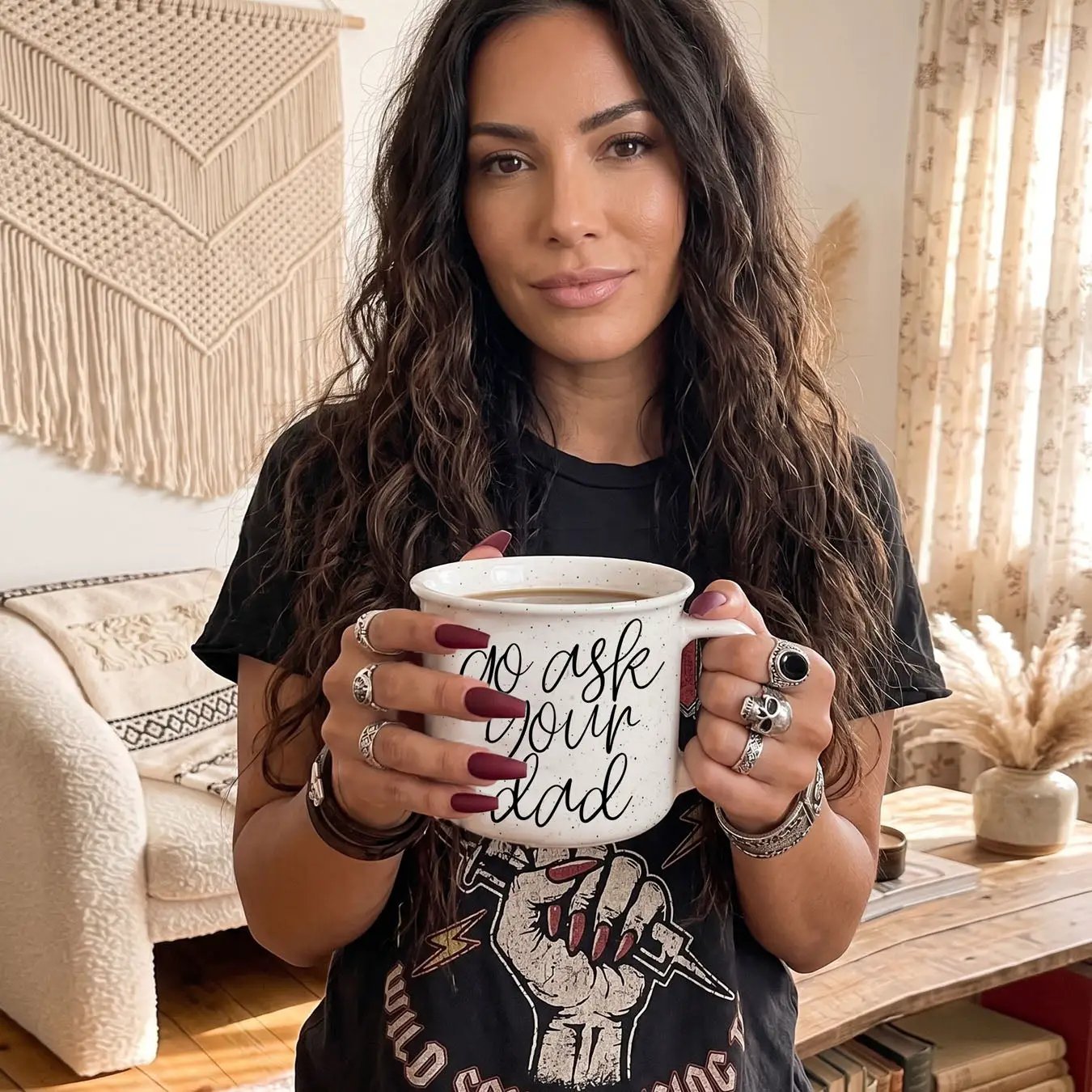 Ask Your Dad Ceramic Coffee Mug for Everyday Use