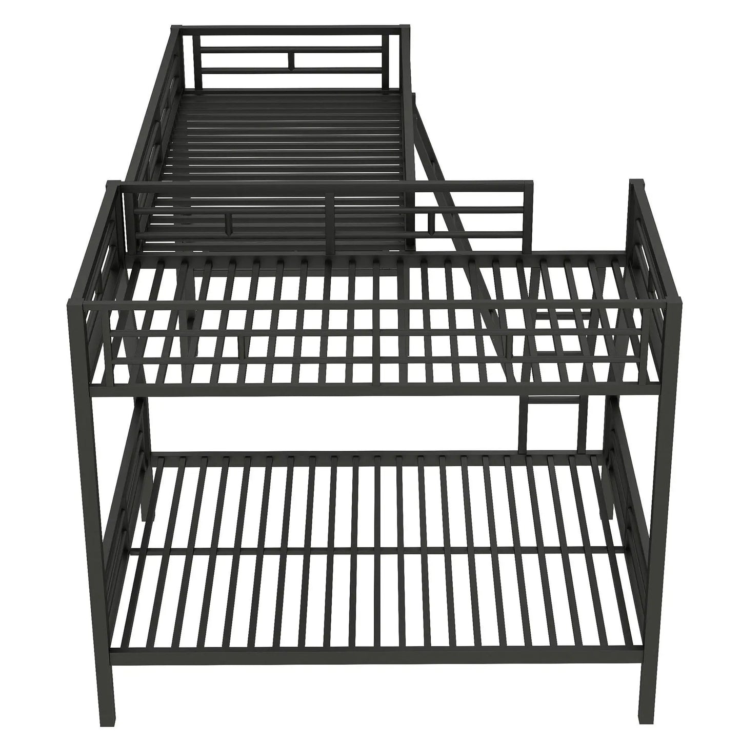 Twin Over Full Bunk Bed With Loft Desk L Shaped