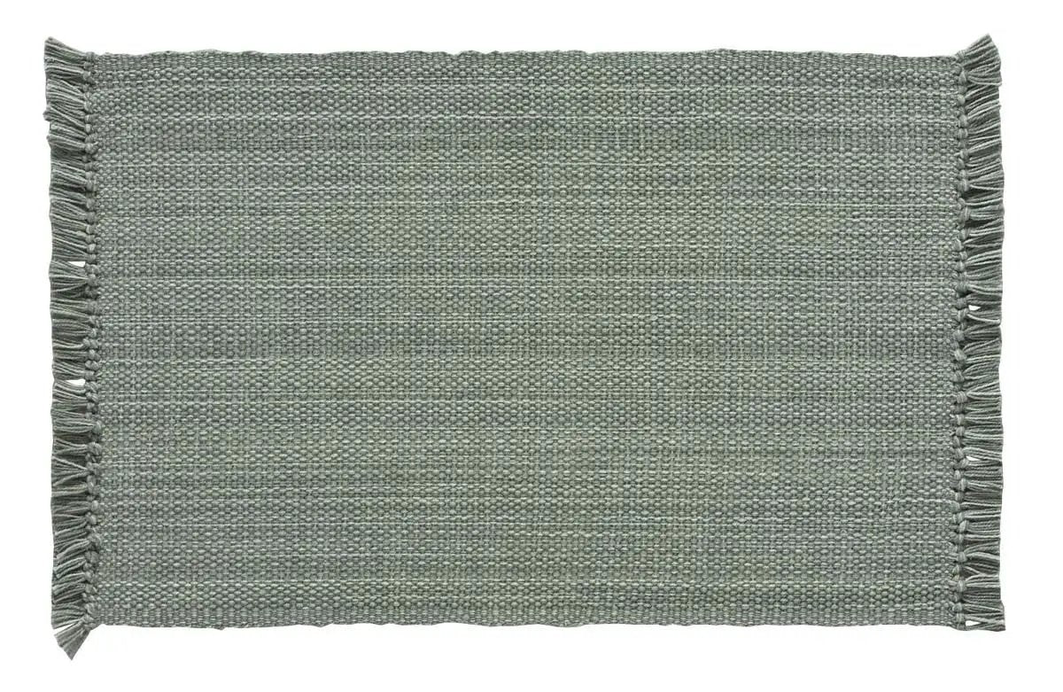Casual Classic Placemats in Pewter with woven texture and fringed edges, set of three on Tampa Home & Garden Store