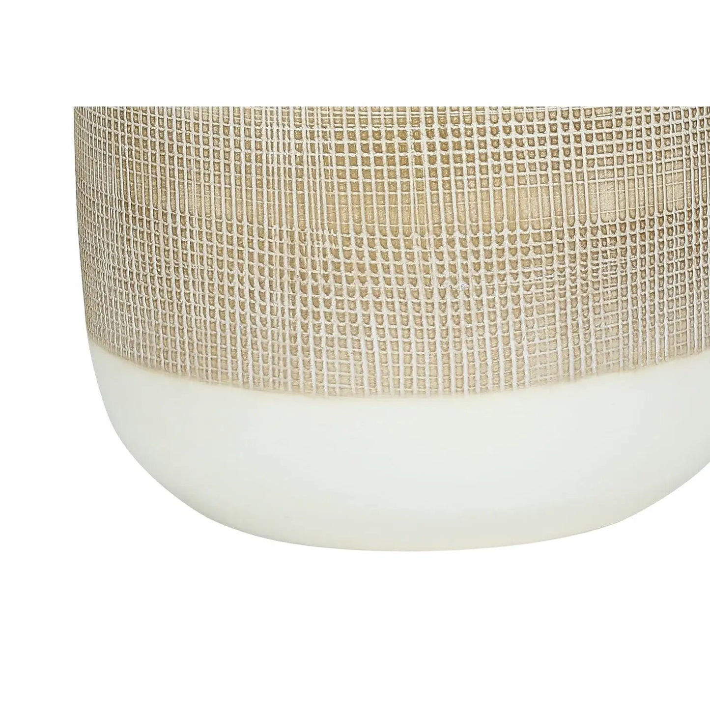 Table lamp cream ceramic base with beige grid-textured shade, Unique Piece Furniture on Tampa Home & Garden Store
