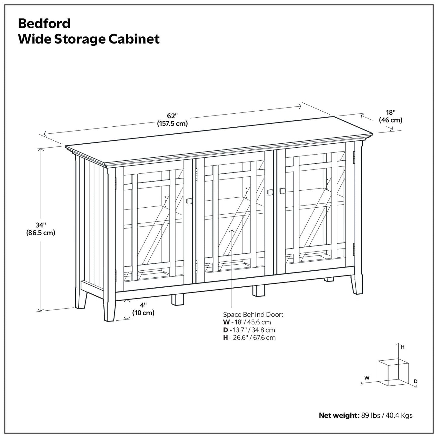 Bedford storage cabinet with adjustable shelves, brown finish; cabinet by HouseOfZazla on Tampa Home & Garden Store
