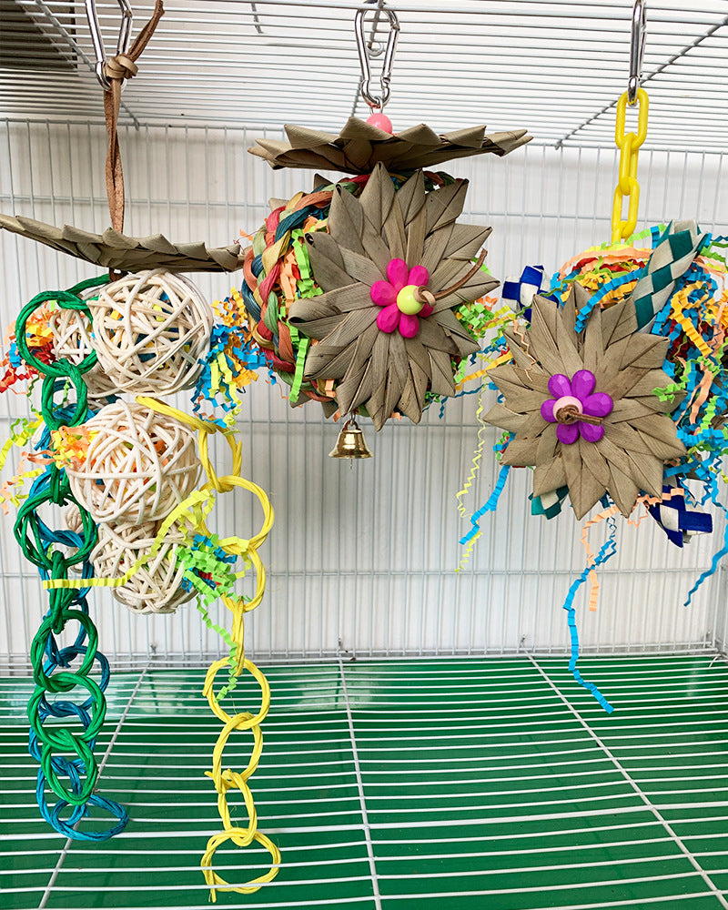 New Parrot Palm Brushed Educational Toys with tassels and palm leaf wheels by Sell My Stuff on Tampa Home & Garden Store