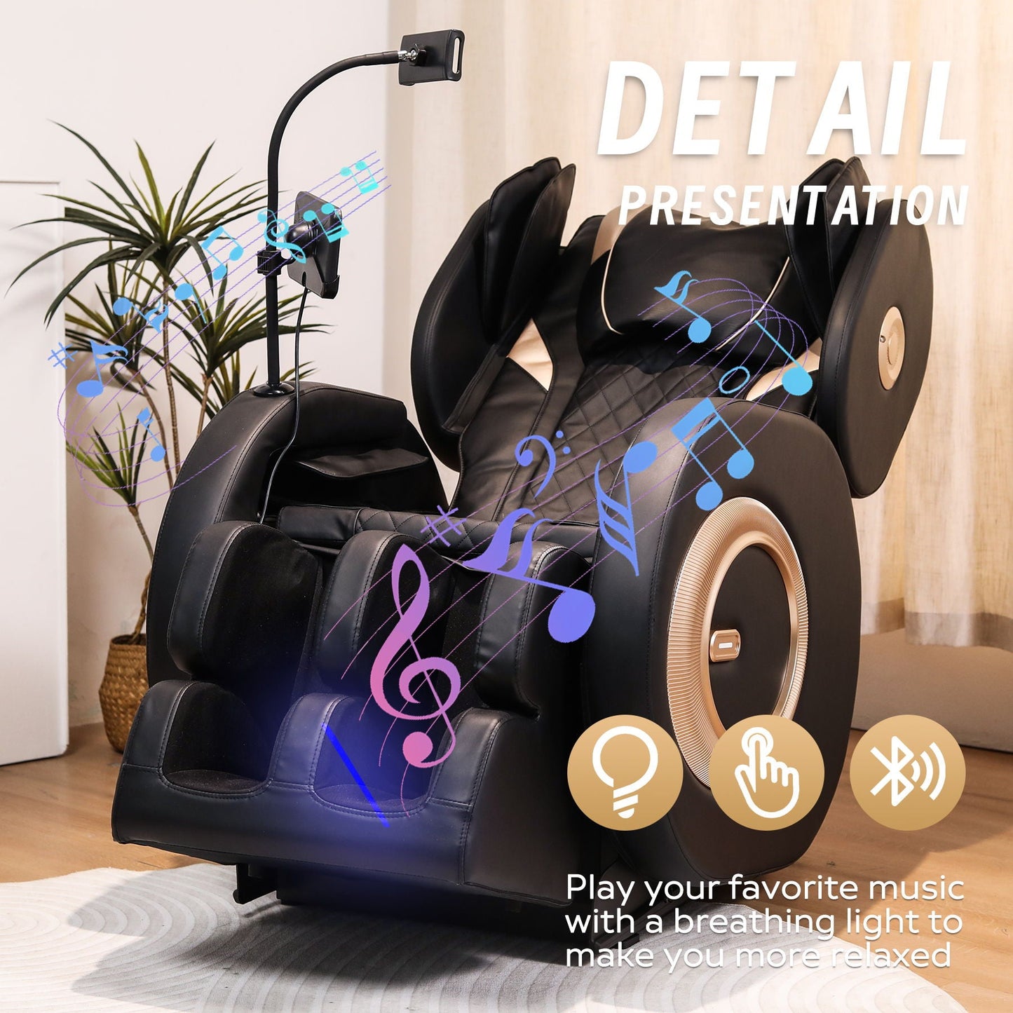Massage chair recliner black with zero gravity and full-body air pressure by HouseOfZazla on Tampa Home & Garden Store