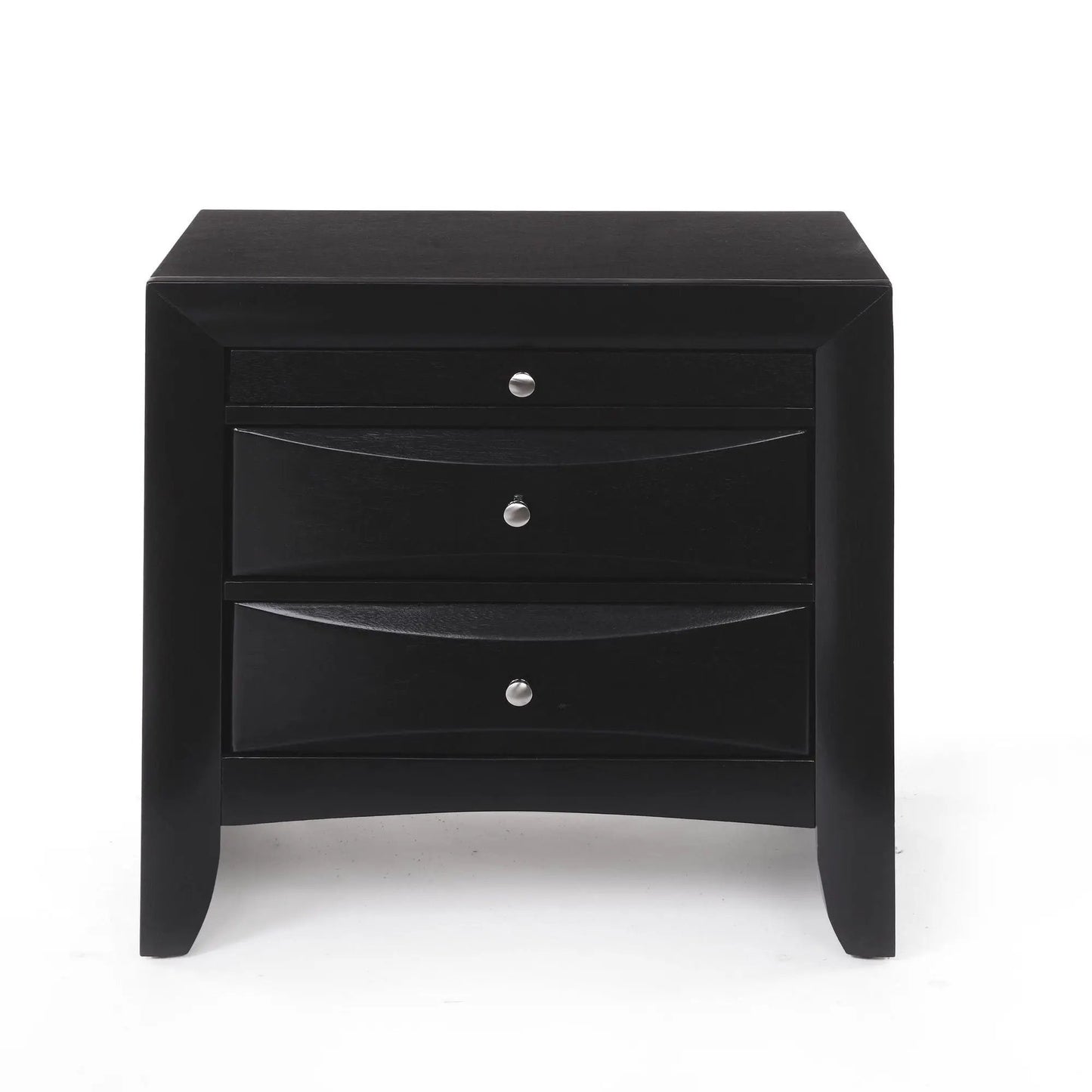 Ireland Elegant Design nightstand black with stacked drawers Unique Piece Furniture on Tampa Home & Garden Store