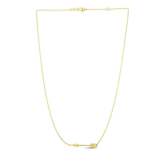14k yellow gold arrow pendant necklace on delicate chain on Tampa Home & Garden Store