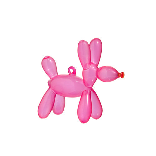 Adorno de perro con globo rosa de 3,5"