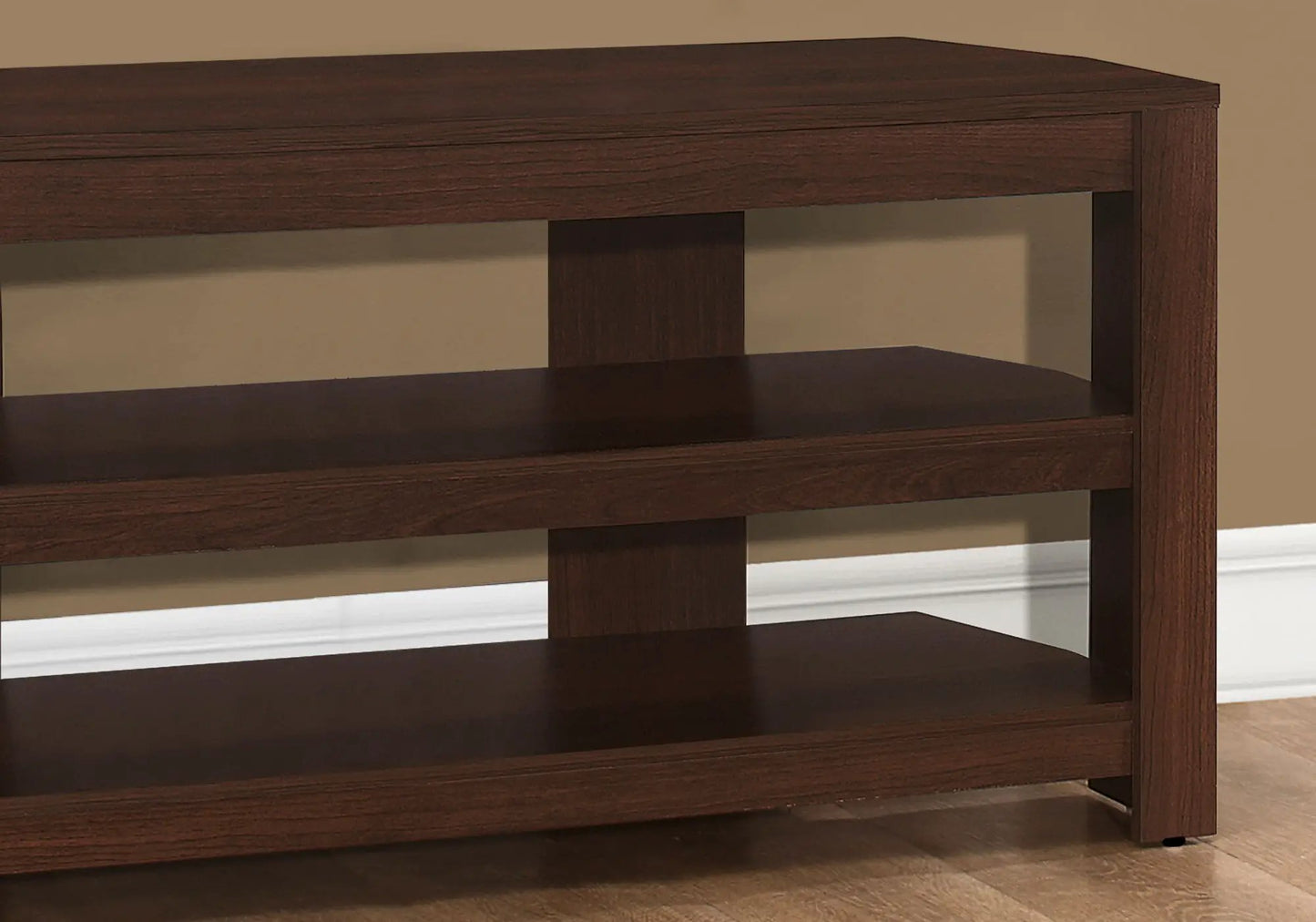 TV stand cherry wood finish with open shelving and divider by Unique Piece Furniture on Tampa Home & Garden Store