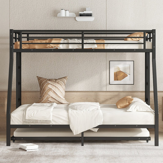 Twin over full metal bunk bed with twin size trundle on Tampa Home & Garden Store