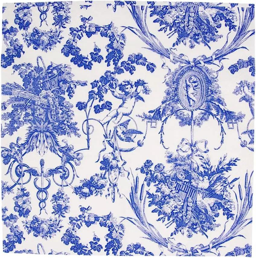 Romantic Toile Cocktail Napkins, blue pattern, 20ct package by The Country Christmas Loft on Tampa Home & Garden Store