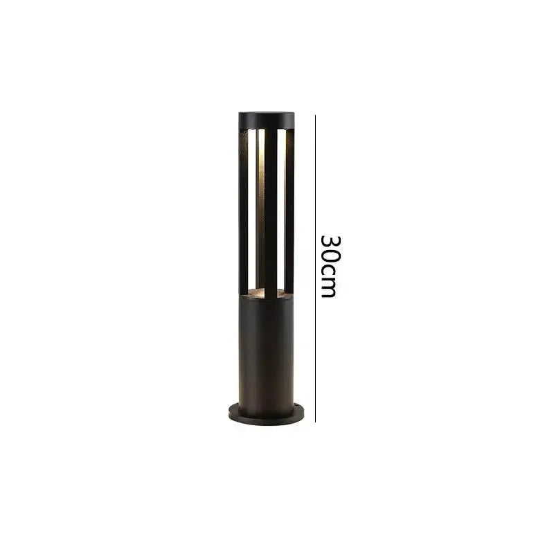 Modern gold aluminum LED garden path lamp Decorbites, 30cm tall outdoor light on Tampa Home & Garden Store