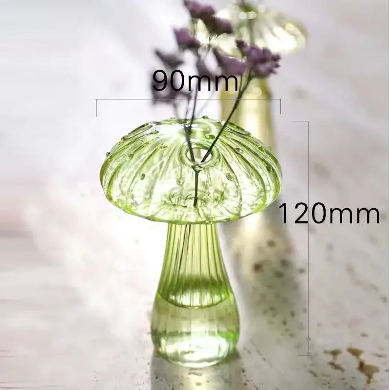 Glass Mushroom Hydroponic Planter for Home & Garden