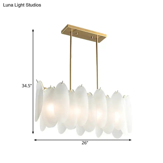 Modern gold milk glass petal ceiling light pendant for dining room, Decorbites on Tampa Home & Garden Store